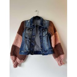 Upcycled denimjakke "Cappuccino"