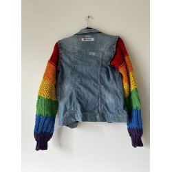 Upcycled denimjakke "Pride &#127987;&#65039;&zwj;&#127752;"