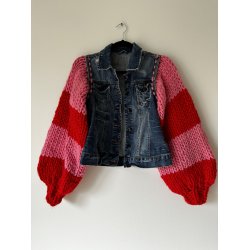 Upcycled denimjakke "Love"