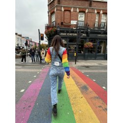 Upcycled denimjakke "Pride &#127987;&#65039;&zwj;&#127752;"