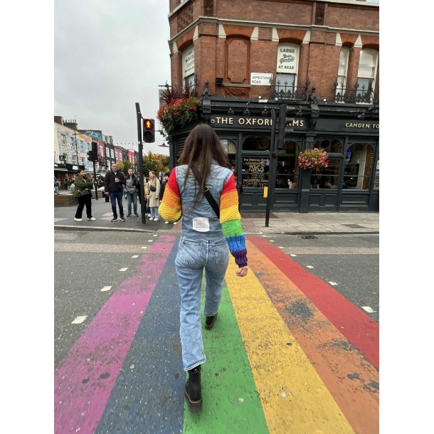 Upcycled denimjakke "Pride &#127987;&#65039;&zwj;&#127752;"