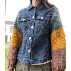 Upcycled denimjakke "Deep Forest" 